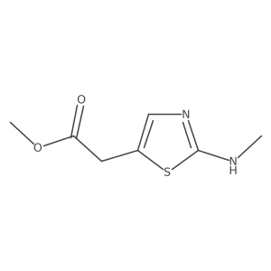 Methyl 2-[2-(methylamino)-1,3-thiazol-5-yl]acetate结构式