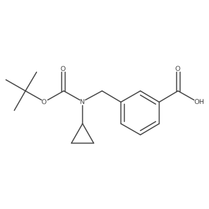 3-[(tert-Butoxycarbonylcyclopropylamino)-methyl]-benzoic acid结构式