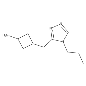 3-[(4-propyl-4H-1,2,4-triazol-3-yl)methyl]cyclobutan-1-amine结构式