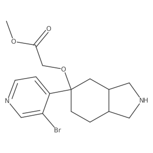 methyl 2-{[5-(3-bromopyridin-4-yl)-octahydro-1H-isoindol-5-yl]oxy}acetate结构式