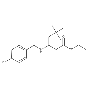 Ethyl 3-{[(4-chlorophenyl)methyl]amino}-5,5-dimethylhexanoate结构式