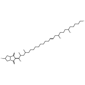 (2Z,6R,8S)-6-Hydroxy-2-[(E)-1,17,21,26-tetrahydroxy-2,4-dimethylhexacos-14-enylidene]-5,6,7,8-tetrahydropyrrolizine-1,3-dione结构式