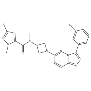 N-[1-[3-(3-Fluorophenyl)-[1,2,4]triazolo[4,3-b]pyridazin-6-yl]azetidin-3-yl]-N,2,5-trimethylpyrazole-3-carboxamide Structure