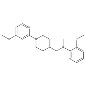 3-methoxy-N-{[1-(4-methoxypyrimidin-2-yl)piperidin-4-yl]methyl}-N-methylpyrazin-2-amine结构式