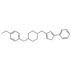 5-Ethyl-2-({1-[(2-phenyl-1,3-thiazol-4-yl)methyl]piperidin-4-yl}oxy)pyrimidine Structure