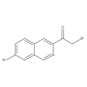 2-Bromo-1-(7-bromoisoquinolin-3-yl)ethan-1-one Structure