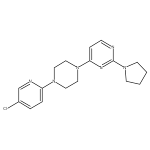 4-[4-(5-Chloropyridin-2-yl)piperazin-1-yl]-2-(pyrrolidin-1-yl)pyrimidine Structure