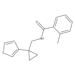 2-methyl-N-{[1-(thiophen-3-yl)cyclopropyl]methyl}benzamide Structure