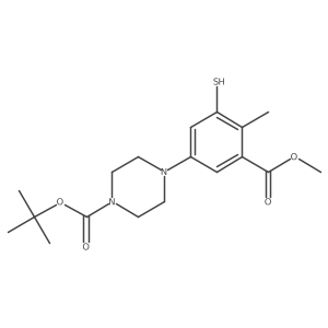 Tert-butyl 4-[3-(methoxycarbonyl)-4-methyl-5-sulfanylphenyl]piperazine-1-carboxylate结构式