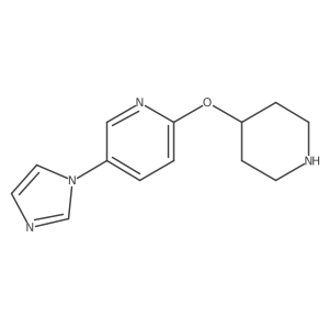 5-(1H-imidazol-1-yl)-2-(piperidin-4-yloxy)pyridine结构式