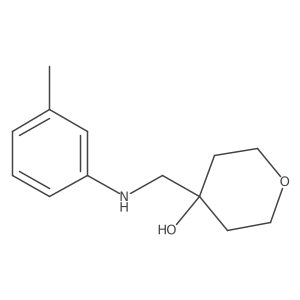 4-{[(3-Methylphenyl)amino]methyl}oxan-4-ol Structure