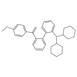 Dicyclohexyl(2'-(1-(4-methoxyphenyl)vinyl)-[1,1'-biphenyl]-2-yl)phosphane结构式