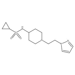 N-{1-[2-(1H-pyrazol-1-yl)ethyl]piperidin-4-yl}cyclopropanesulfonamide Structure