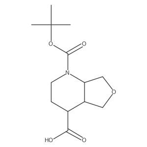 (4As,7aS)-1-[(2-methylpropan-2-yl)oxycarbonyl]-3,4,4a,5,7,7a-hexahydro-2H-furo[3,4-b]pyridine-4-carboxylic acid结构式