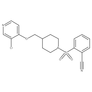 2-[(4-{[(3-Chloropyridin-4-yl)oxy]methyl}piperidin-1-yl)sulfonyl]benzonitrile结构式