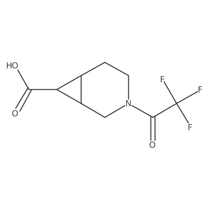 rac-(1R,6S,7S)-3-(2,2,2-trifluoroacetyl)-3-azabicyclo[4.1.0]heptane-7-carboxylic acid结构式