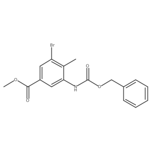 Methyl 3-{[(benzyloxy)carbonyl]amino}-5-bromo-4-methylbenzoate Structure