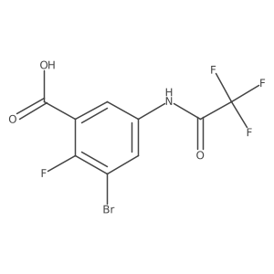 3-Bromo-2-fluoro-5-(2,2,2-trifluoroacetamido)benzoic acid结构式
