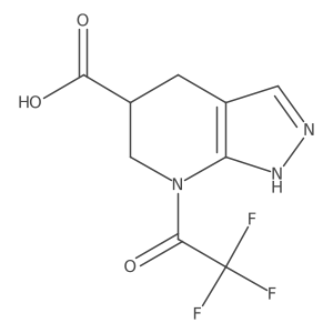 7-(2,2,2-trifluoroacetyl)-1H,4H,5H,6H,7H-pyrazolo[3,4-b]pyridine-5-carboxylic acid Structure