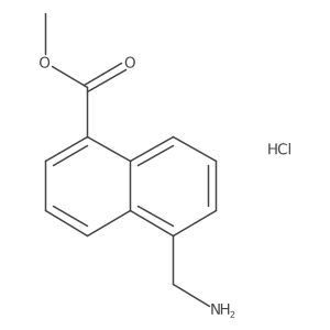 Methyl 5-(aminomethyl)naphthalene-1-carboxylate hydrochloride结构式