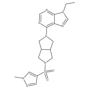 9-ethyl-6-{5-[(1-methyl-1H-pyrazol-4-yl)sulfonyl]-octahydropyrrolo[3,4-c]pyrrol-2-yl}-9H-purine结构式