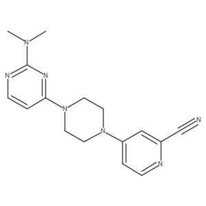 4-{4-[2-(Dimethylamino)pyrimidin-4-yl]piperazin-1-yl}pyridine-2-carbonitrile Structure