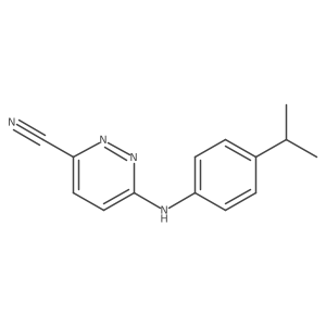 6-{[4-(Propan-2-yl)phenyl]amino}pyridazine-3-carbonitrile Structure