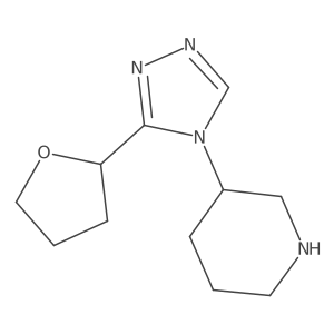 3-[3-(oxolan-2-yl)-4H-1,2,4-triazol-4-yl]piperidine结构式