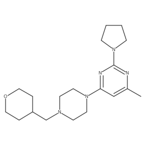 4-Methyl-6-{4-[(oxan-4-yl)methyl]piperazin-1-yl}-2-(pyrrolidin-1-yl)pyrimidine Structure