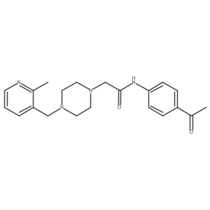 N-(4-acetylphenyl)-2-{4-[(2-methylpyridin-3-yl)methyl]piperazin-1-yl}acetamide结构式
