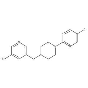 2-{4-[(5-Bromopyridin-3-yl)methyl]piperazin-1-yl}-5-chloropyrimidine结构式