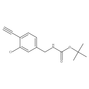 tert-Butyl (3-chloro-4-ethynylbenzyl)carbamate结构式