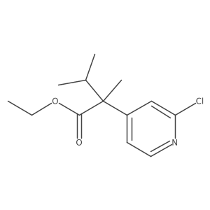 Ethyl 2-(2-chloropyridin-4-yl)-2,3-dimethylbutanoate结构式