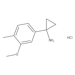 1-(3-Methoxy-4-methylphenyl)cyclopropanamine hydrochloride结构式