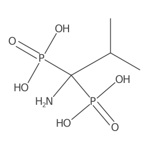 (1-Amino-2-methyl-1-phosphonopropyl)phosphonic acid结构式