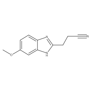 3-(6-methoxy-1H-benzimidazol-2-yl)propanenitrile结构式