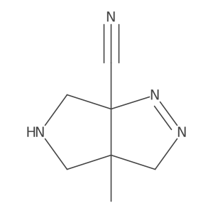 (3aR,6aS)-3a-Methyl-3a,4,5,6-tetrahydropyrrolo[3,4-c]pyrazole-6a(3H)-carbonitrile Structure