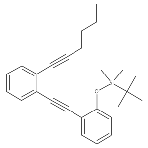 Silane, (1,1-dimethylethyl)[2-[[2-(1-hexynyl)phenyl]ethynyl]phenoxy]dimethyl-结构式