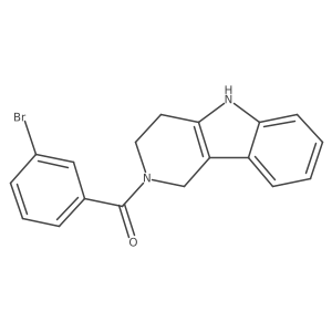(3-bromophenyl)(1,3,4,5-tetrahydro-2H-pyrido[4,3-b]indol-2-yl)methanone Structure