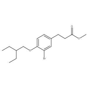 Methyl 3-bromo-4-(2-ethylbutoxy)benzenepropanoate Structure