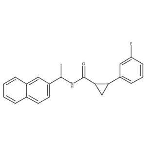 2-(3-Fluorophenyl)-N-[1-(2-naphthalenyl)ethyl]cyclopropanecarboxamide结构式