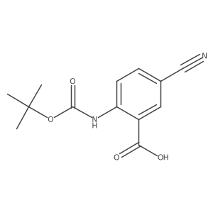 2-{[(Tert-butoxy)carbonyl]amino}-5-cyanobenzoic acid结构式