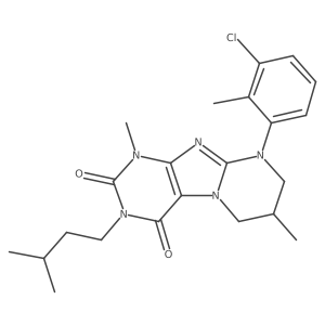 9-(3-chloro-2-methylphenyl)-3-isopentyl-1,7-dimethyl-6,7,8,9-tetrahydropyrimido[2,1-f]purine-2,4(1H,3H)-dione结构式