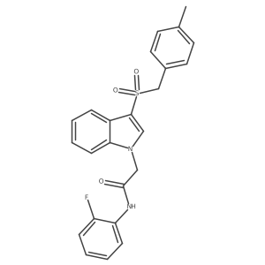 N-(2-fluorophenyl)-2-(3-((4-methylbenzyl)sulfonyl)-1H-indol-1-yl)acetamide Structure