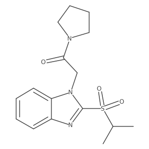 2-(2-(isopropylsulfonyl)-1H-benzo[d]imidazol-1-yl)-1-(pyrrolidin-1-yl)ethanone Structure