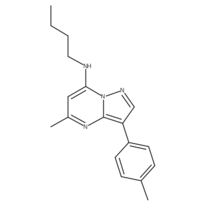 N-butyl-5-methyl-3-(4-methylphenyl)pyrazolo[1,5-a]pyrimidin-7-amine结构式