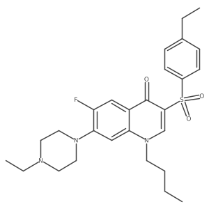 1-butyl-3-((4-ethylphenyl)sulfonyl)-7-(4-ethylpiperazin-1-yl)-6-fluoroquinolin-4(1H)-one Structure