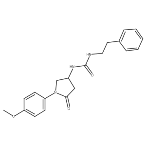 1-(1-(4-Methoxyphenyl)-5-oxopyrrolidin-3-yl)-3-phenethylurea结构式