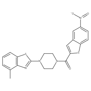 (4-(4-Methylbenzo[d]thiazol-2-yl)piperazin-1-yl)(5-nitrobenzo[b]thiophen-2-yl)methanone Structure