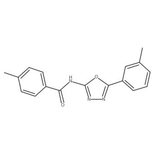 4-methyl-N-(5-(m-tolyl)-1,3,4-oxadiazol-2-yl)benzamide Structure
